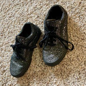 VANS Old Skool Metallic Leopard Print Sneakers Size 6